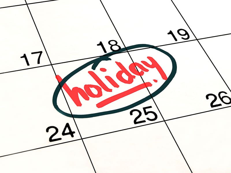 Holiday Collection Schedule